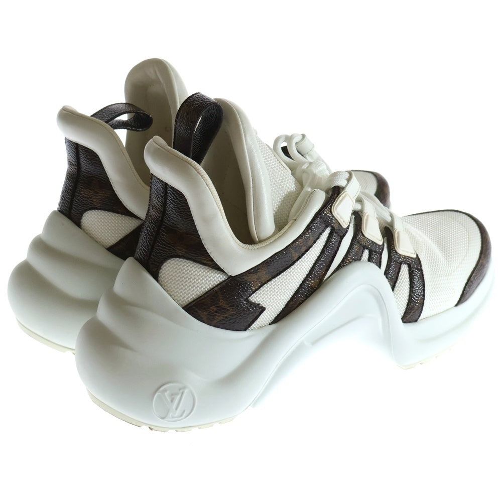 LOUIS VUITTON(ルイヴィトン) 18SS LV アークライト モノグラム PVC レザー レースアップ 厚底ローカットスニーカー ホワイト/ブラウン レディース 1A43L1