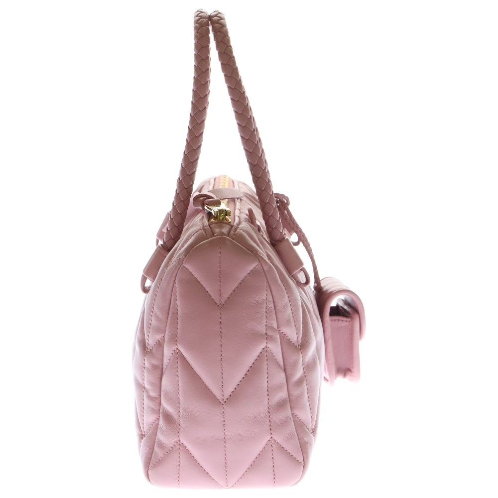 miumiu(ミュウミュウ) 2wayハンドバッグ ショルダーバッグ キルトレザー ピンク