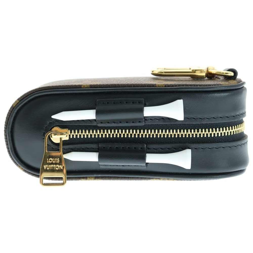 LOUIS VUITTON(ルイヴィトン) ゴルフセット・アンドルーズ モノグラム マカサー PVC レザー バッグチャーム ボール ティー ゴールド金具 ブラウン GI0826