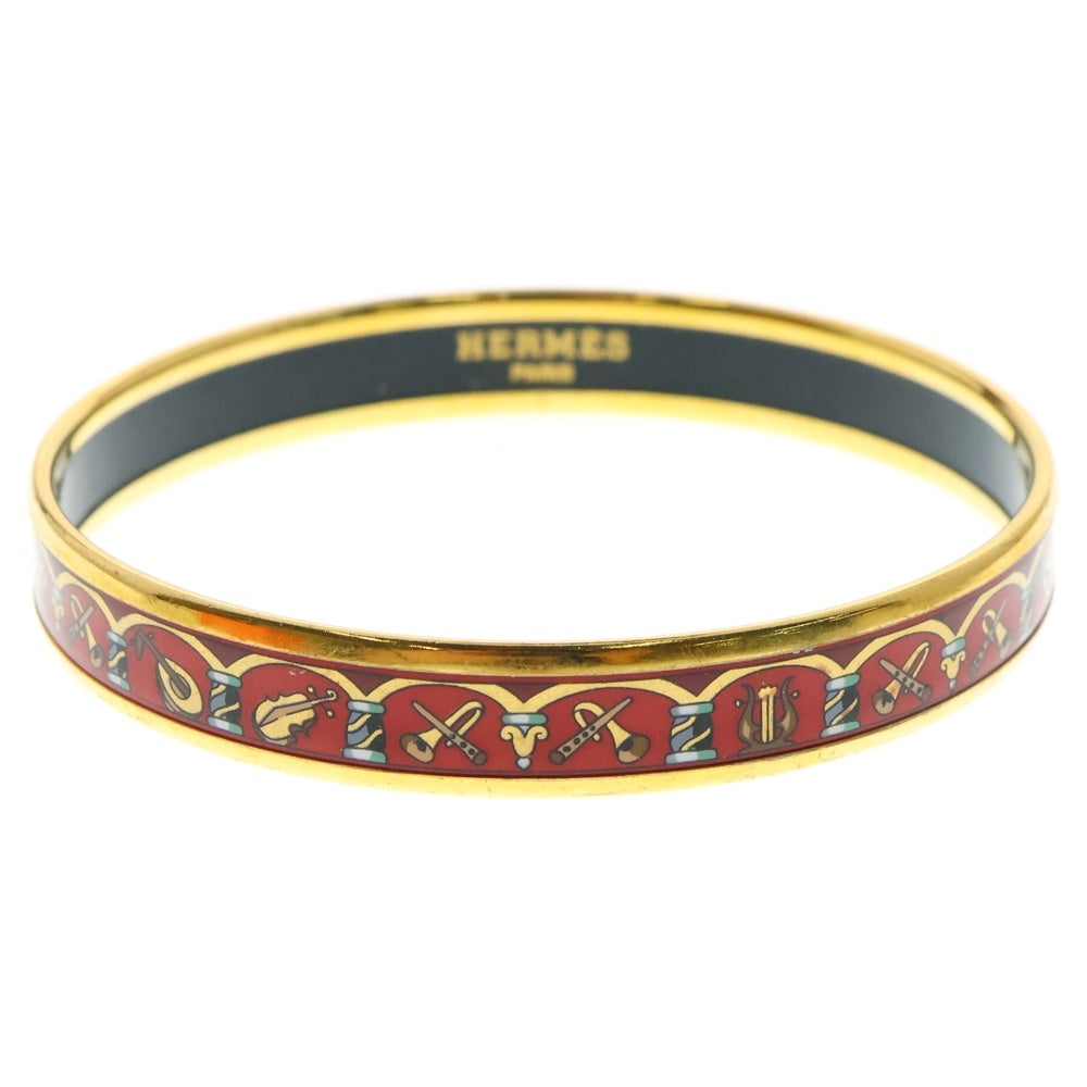 HERMES(エルメス) エマイユPM バングル ブレスレット レッド×ゴールド