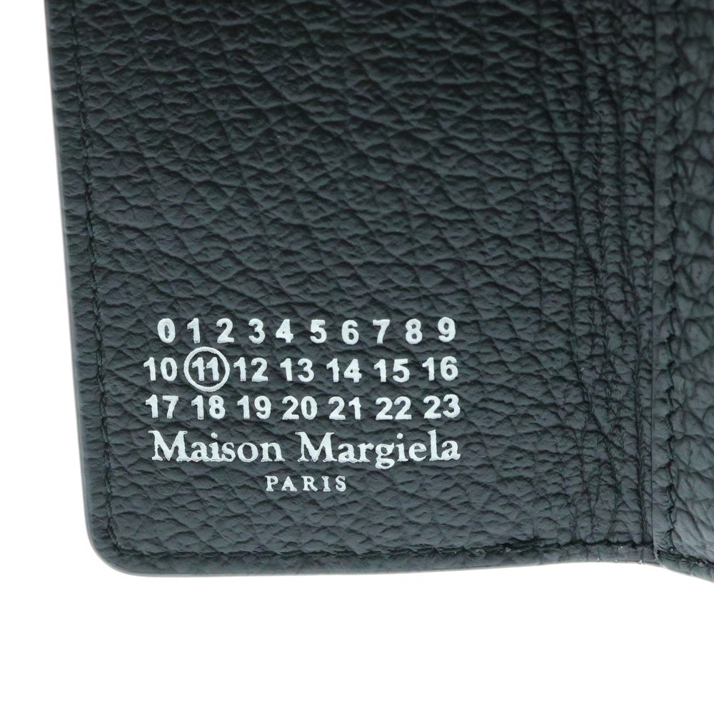 Maison Margiela 0(メゾンマルジェラ) 4ステッチ 3つ折り財布 コンパクトウォレット コインケース ブラック レザー