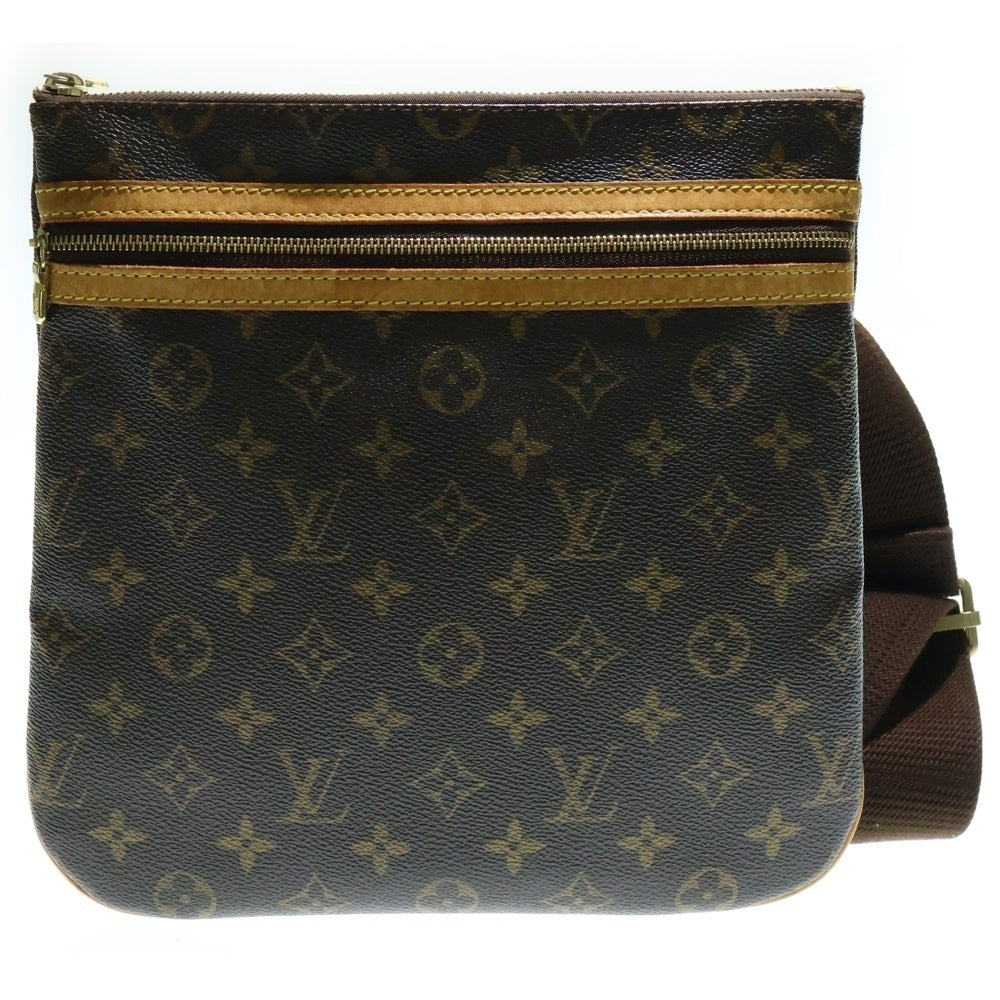 LOUIS VUITTON(ルイヴィトン) モノグラム ポシェットボスフォール レザーショルダーバッグ ブラウン M40044