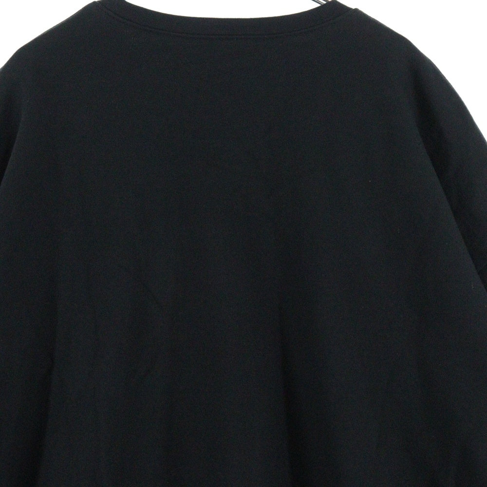 CHROME HEARTS(クロムハーツ) SWTSHRT PLVR ネックロゴプリントクルーネック プルオーバースウェットトレーナー ブラック