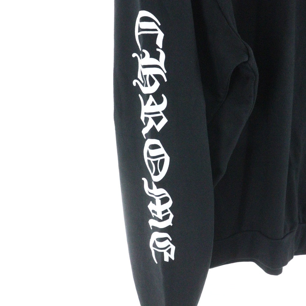 CHROME HEARTS(クロムハーツ) SWTSHRT PLVR ネックロゴプリントクルーネック プルオーバースウェットトレーナー ブラック