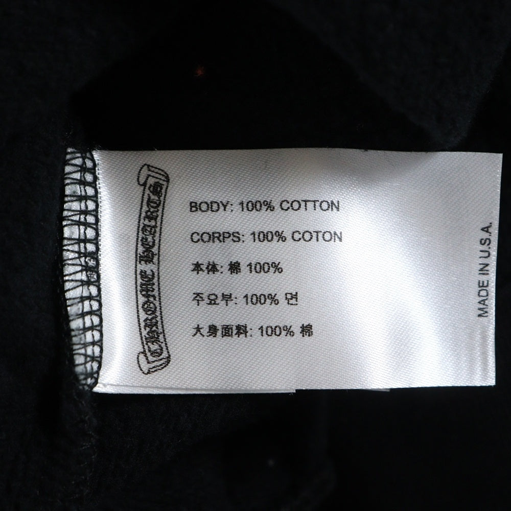 CHROME HEARTS(クロムハーツ) SWTSHRT PLVR ネックロゴプリントクルーネック プルオーバースウェットトレーナー ブラック