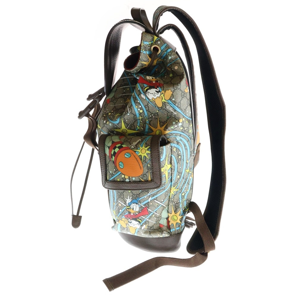 GUCCI(グッチ) ×Disney ディズニー ドナルドダック GGスプリーム レザーバックパック リュック 645051 ブラウン