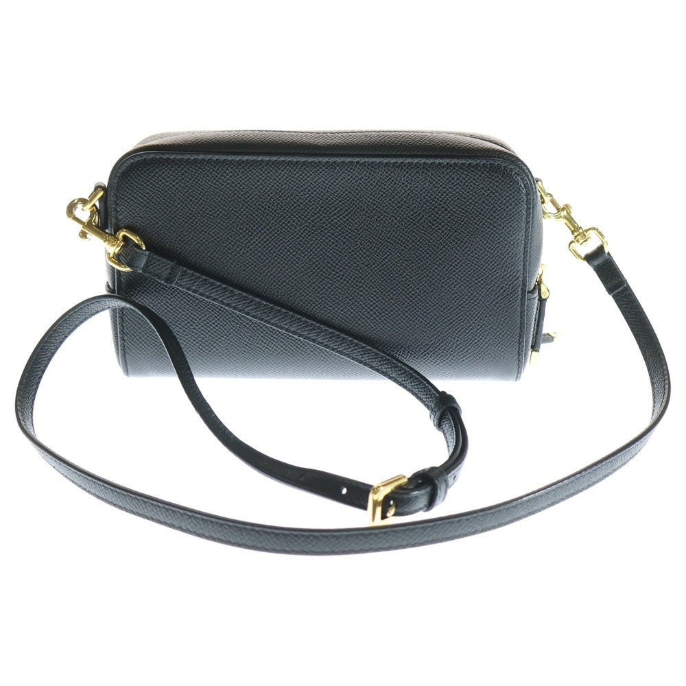 Christian Dior(クリスチャンディオール) CDロゴ カロ ダブルポーチレザーショルダーバッグ ブラック レディース S7431UBAE