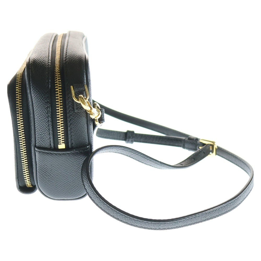 Christian Dior(クリスチャンディオール) CDロゴ カロ ダブルポーチレザーショルダーバッグ ブラック レディース S7431UBAE