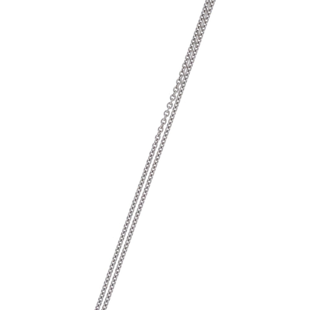 TIFFANY&Co(ティファニー) 1837 ダブルバー ドロップ ダイヤ チェーン ネックレス K18WG ホワイトゴールド