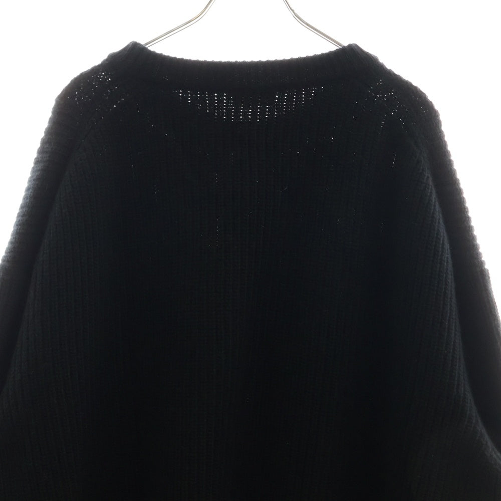 CELINE(セリーヌ) 21AW Embroidery Over Size Sweater エンブロイダリーロゴ オーバーサイズクルーネック長袖ニット セーター ブラック 2A19R205O