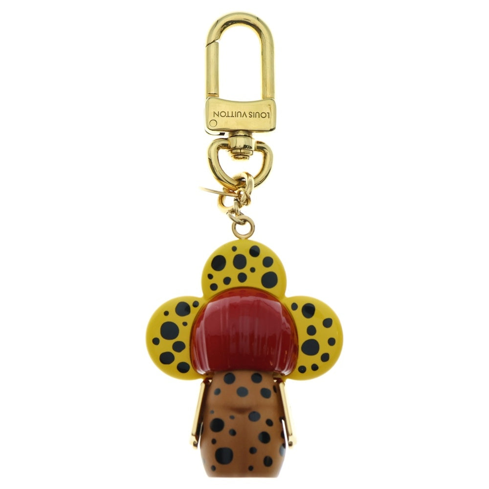 LOUIS VUITTON(ルイヴィトン) ×草間彌生 YK ポルト クレ ヴィヴィエンヌ インフィニティ ドット キーリング チャーム M01146 ブラウン×イエロー