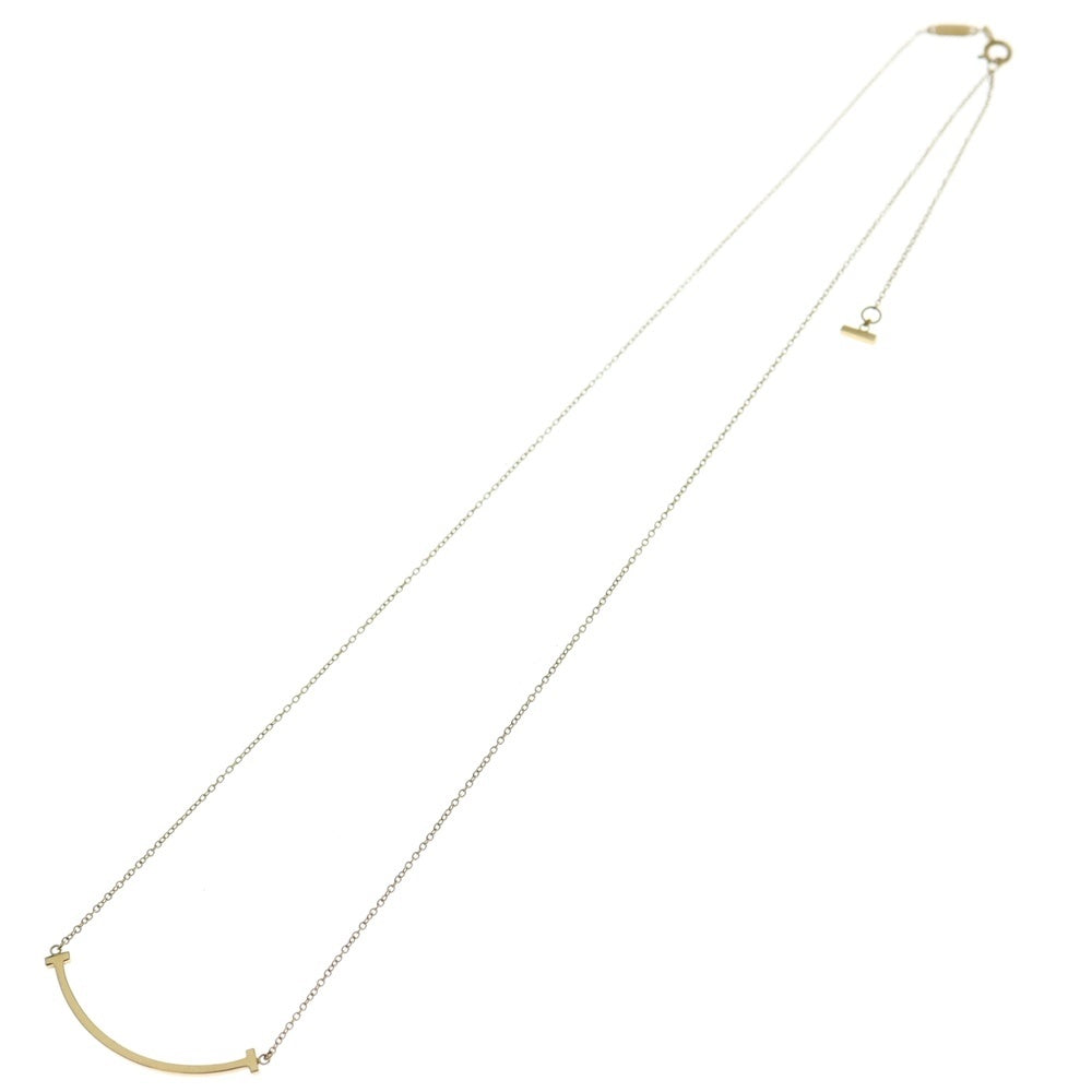 TIFFANY & Co.(ティファニー) Tスマイル スモール チェーンペンダントネックレス Au750YG イエローゴールド レディース