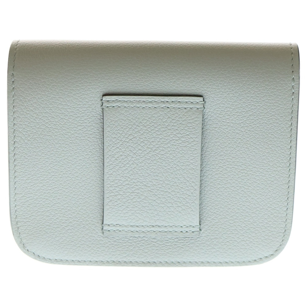 HERMES(エルメス) コンスタンススリム エバーカラー コンパクトウォレット 財布 ライトブルー ブルーグレイシャー W刻印 ゴールド金具