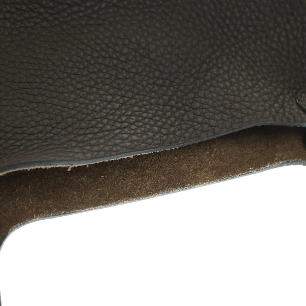 HERMES(エルメス) ピコタンPM マカサー トリヨン ハンドバッグ ミニバッグ レザー ダークブラウン シルバー金具 Z刻印