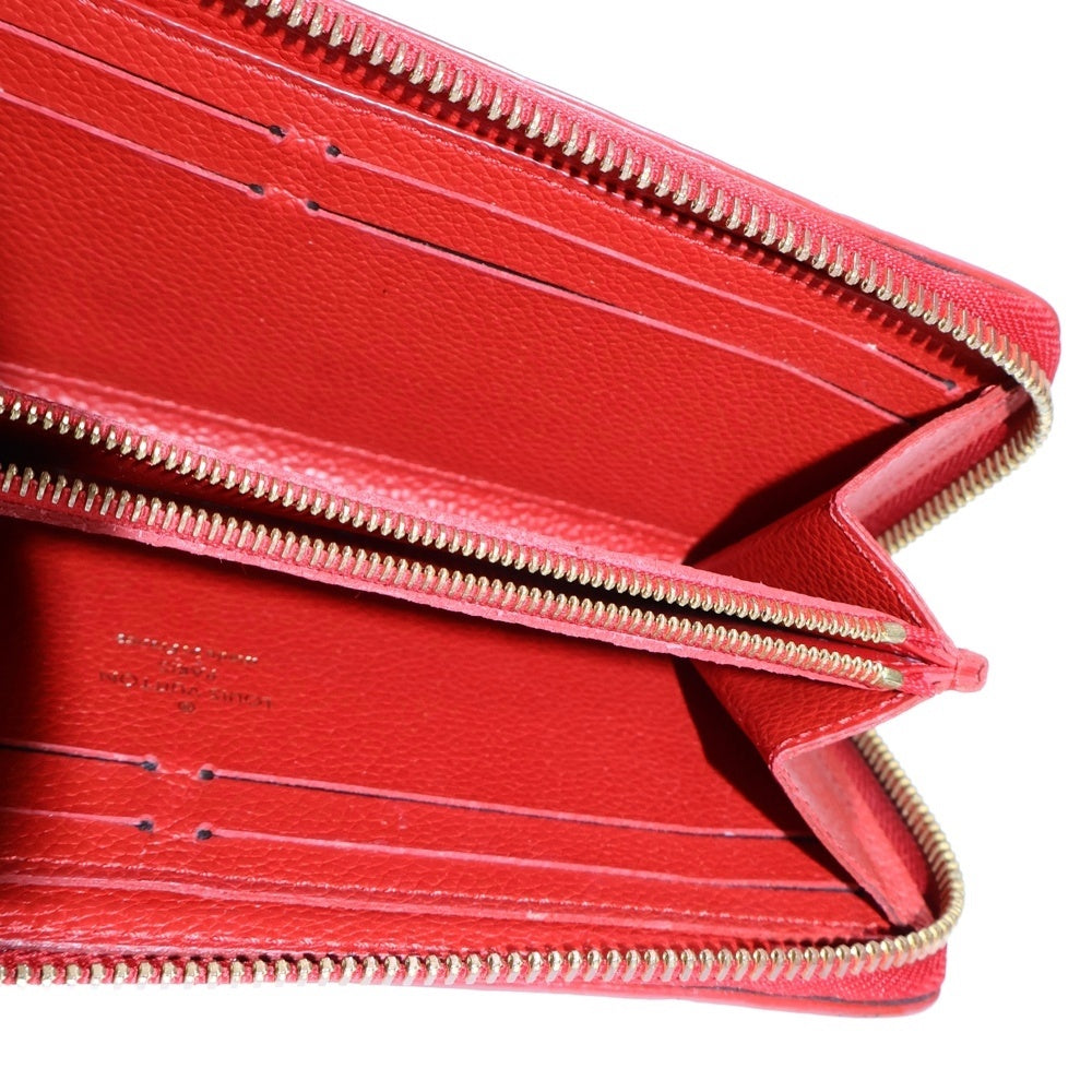 LOUIS VUITTON(ルイヴィトン) モノグラムアンプラントポルトフォイユ・クレマンス ロングウォレット 長財布 カードケース ネイビー×レッド レザー M68325