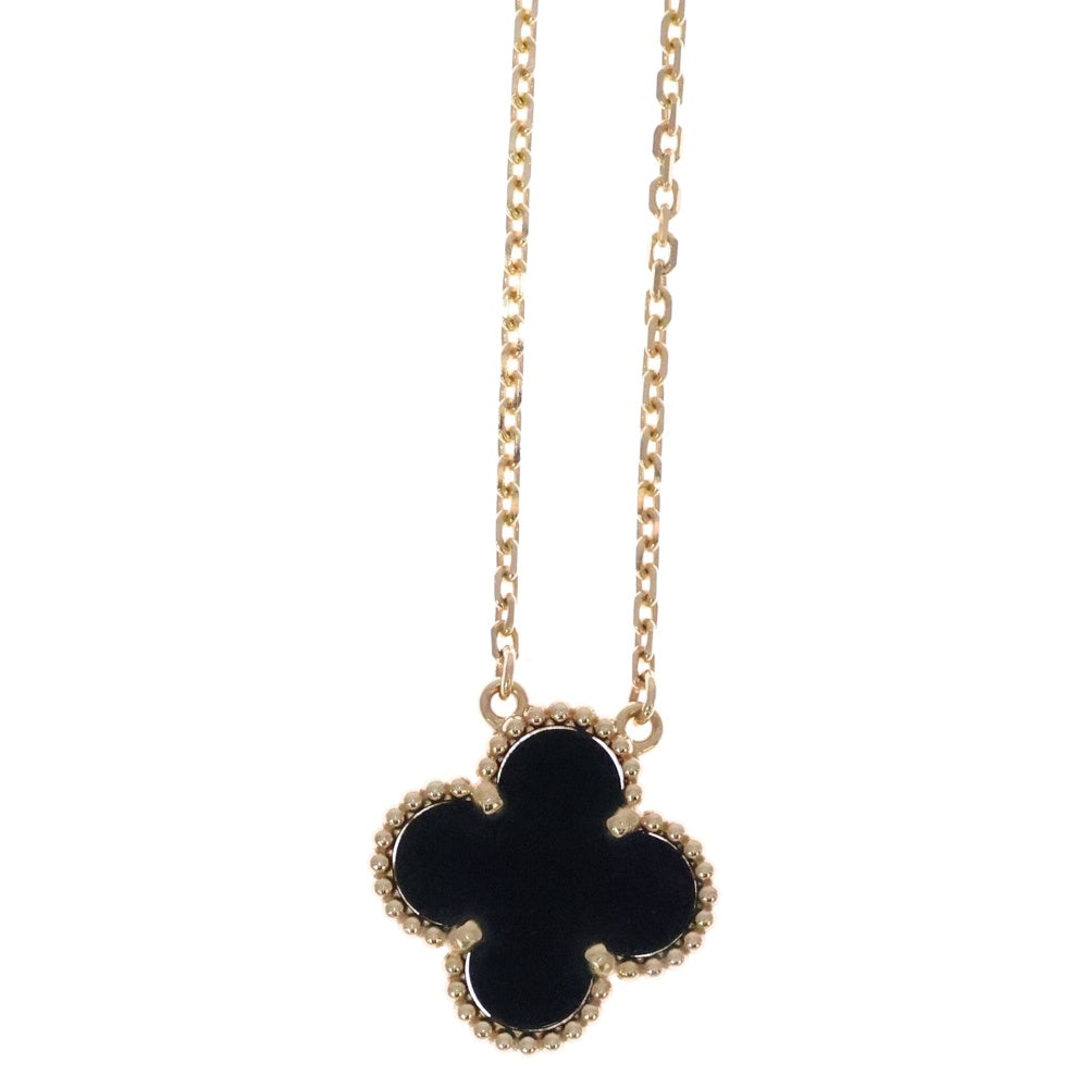 Van Cleef & Arpels(ヴァンクリーフアンドアーペル) ヴィンテージアルハンブラ オニキス ネックレス イエローゴールド Au750YG VCARA45800 ジュエリー