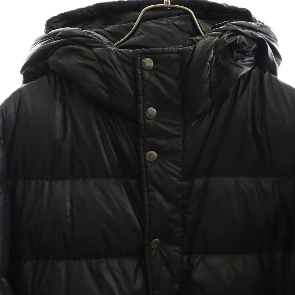 PRADA SPORT(プラダ スポーツ) 13AW トライアングルロゴプレート フーデッド ジップアップ ダウンジャケット ブラック SGH588