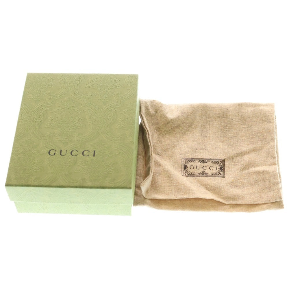 GUCCI(グッチ) GGスプリーム オフディア コンパクトウォレット 三つ折り財布 ベージュ×ブラウン PVC×レザー 523173 ゴールド金具