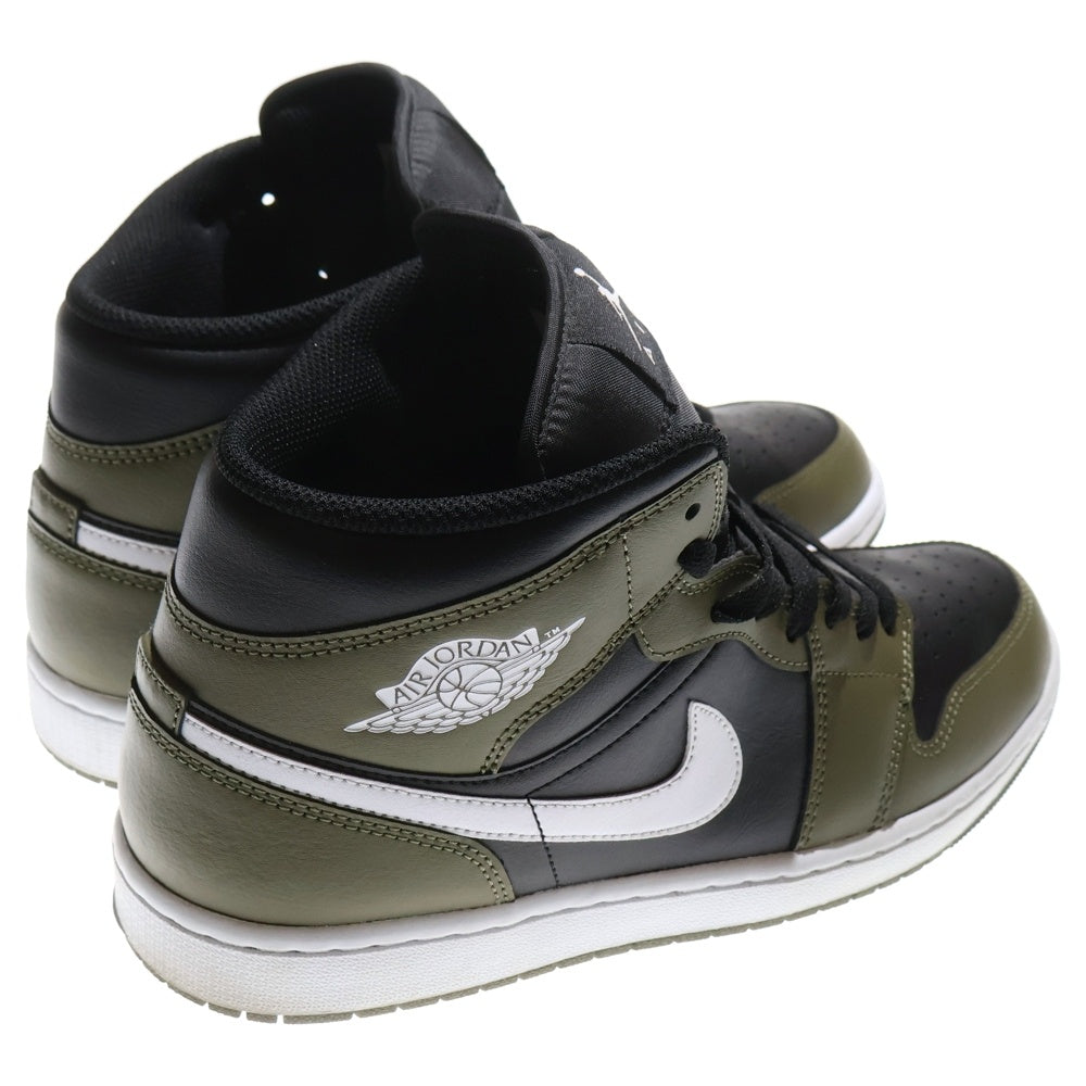 NIKE(ナイキ) AIR JORDAN 1 MID エアジョーダン 1 ミッドカットスニーカー カーキ/ブラック US10/28cm DQ8426-092