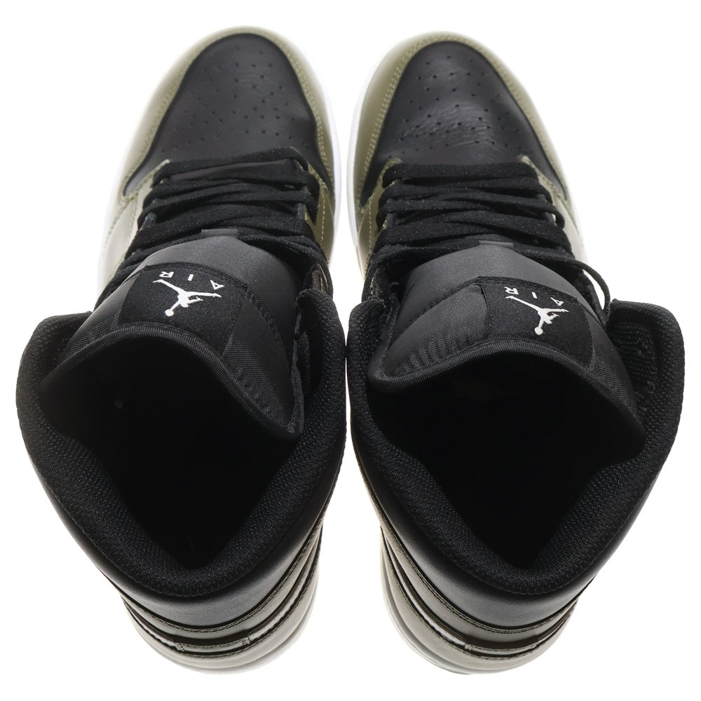 NIKE(ナイキ) AIR JORDAN 1 MID エアジョーダン 1 ミッドカットスニーカー カーキ/ブラック US10/28cm DQ8426-092