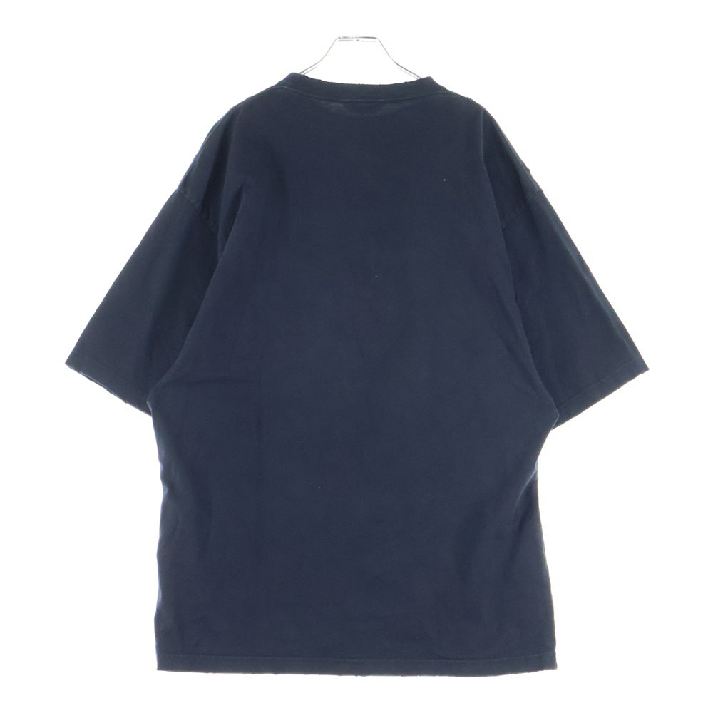 BALENCIAGA(バレンシアガ) ATHLETES アスリート ロゴプリント ダメージ加工 クルーネック 半袖Tシャツ カットソー ブラック 641614