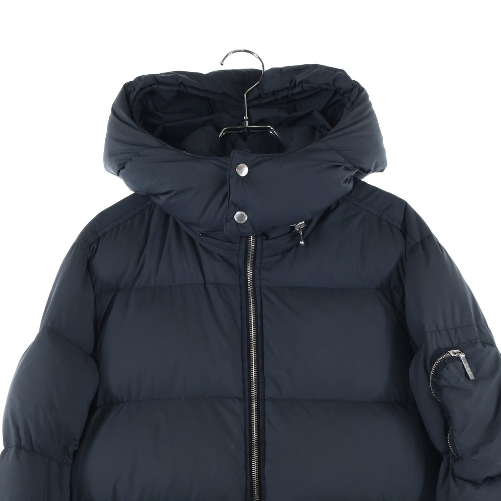 TATRAS(タトラス) ワッペンロゴ フーデッド ジップアップ ダウンジャケット ブラック MTA-439-12TE