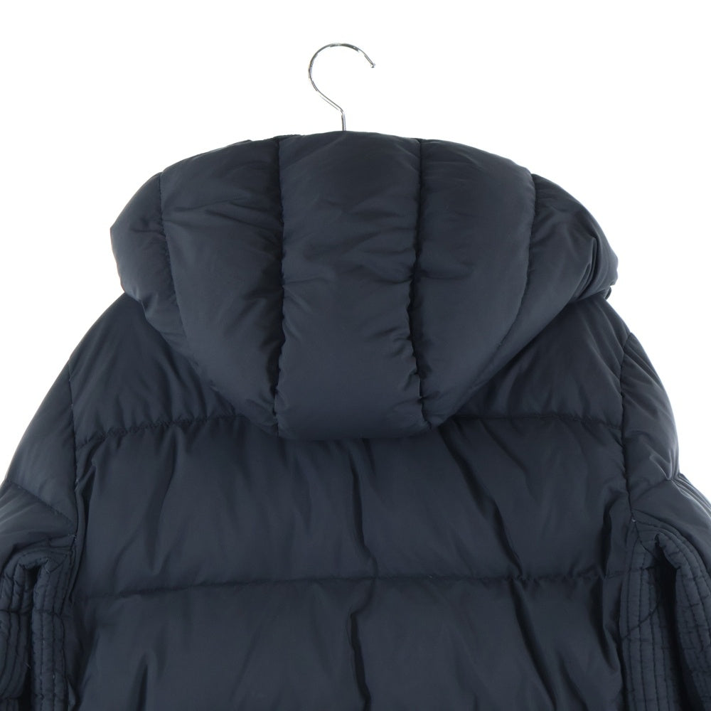 TATRAS(タトラス) ワッペンロゴ フーデッド ジップアップ ダウンジャケット ブラック MTA-439-12TE