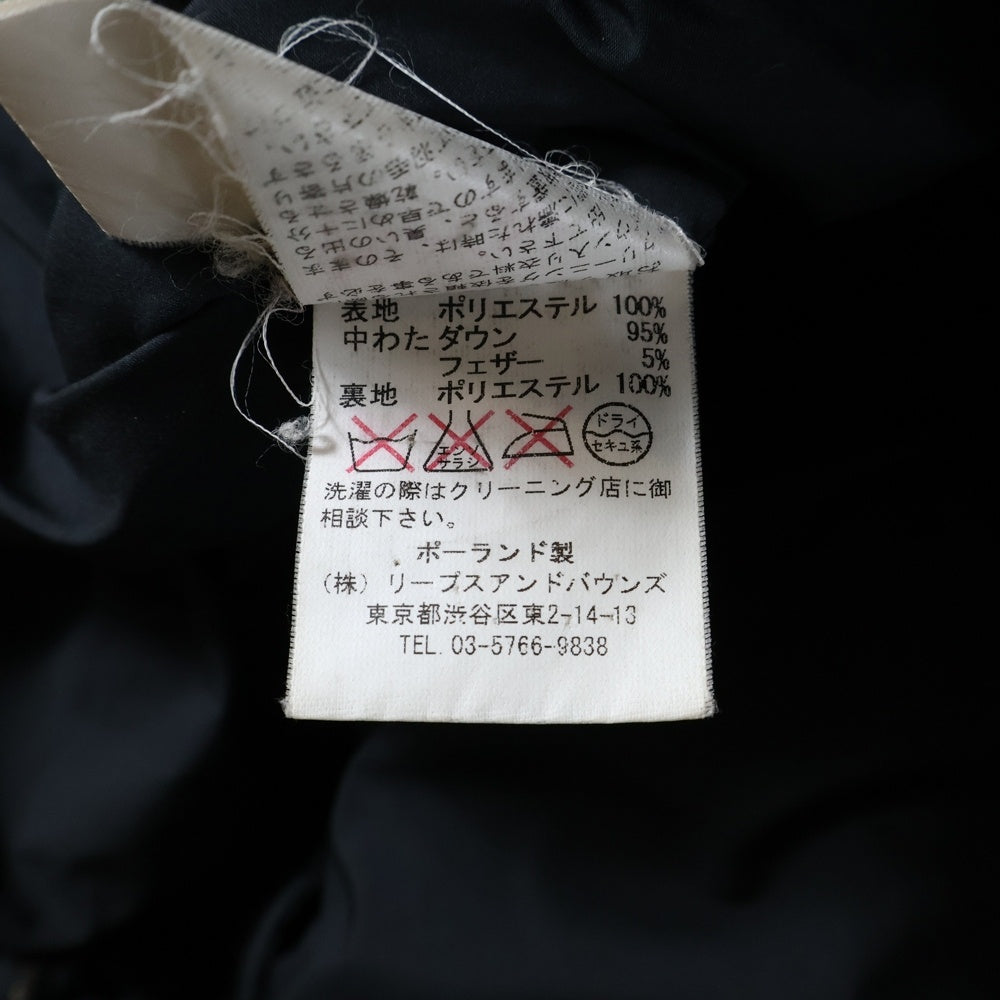 TATRAS(タトラス) ワッペンロゴ フーデッド ジップアップ ダウンジャケット ブラック MTA-439-12TE