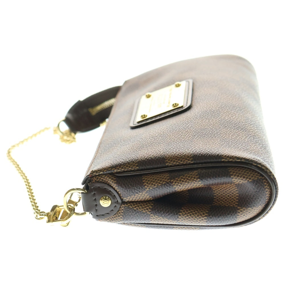 LOUIS VUITTON(ルイヴィトン) エヴァ ダミエ エベヌ PVC レザー 2WAY チェーン ハンド ショルダーバッグ ゴールド金具 ブラウン N55213