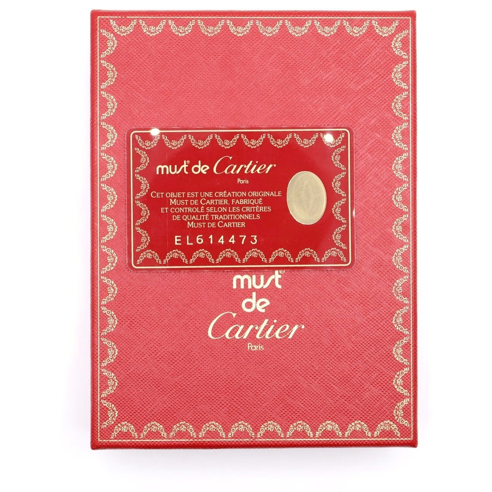 Cartier(カルティエ) パンテール レザー コンパクトウォレット 三つ折り財布 ゴールド金具 ブラック