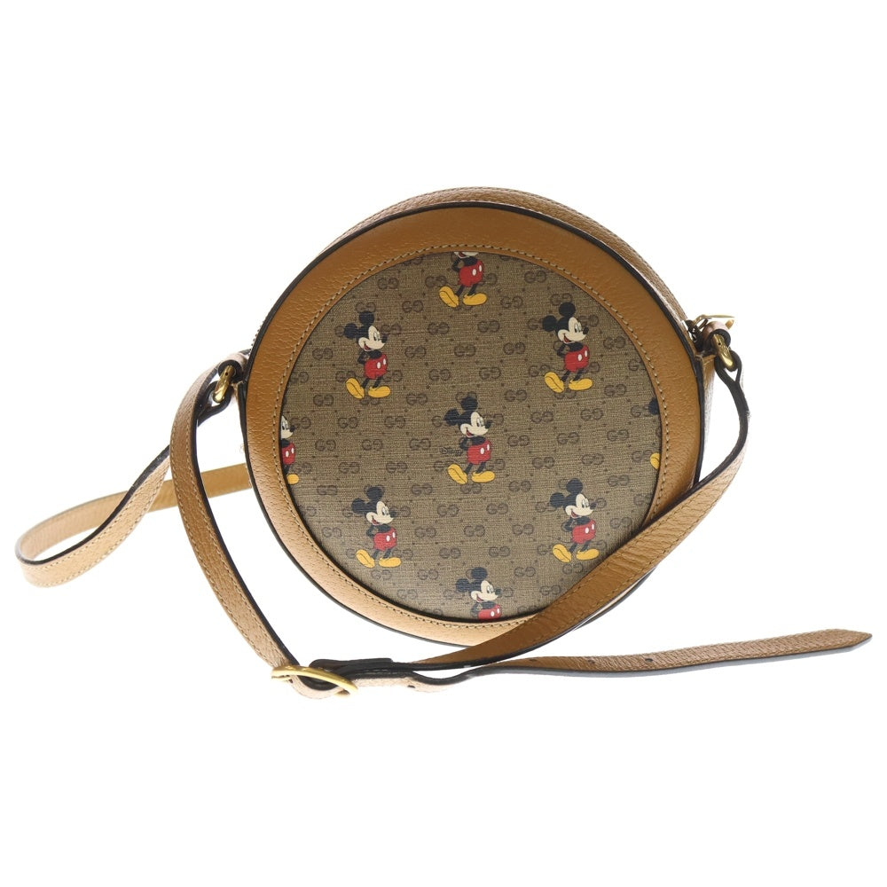 GUCCI(グッチ) ディズニーコラボ ショルダーバッグ ミニバッグ ブラウン PVC×レザー 603938 ゴールド金具