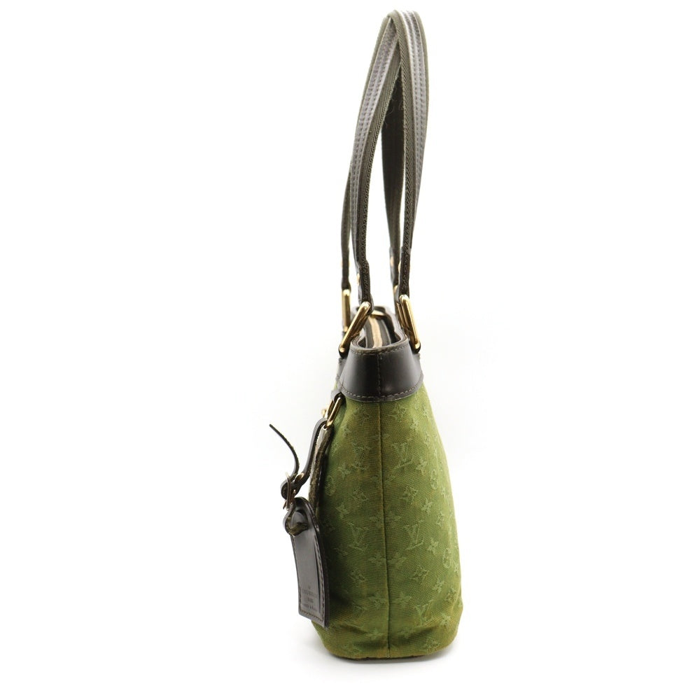 LOUIS VUITTON(ルイヴィトン) モノグラムミニ ルシーユPM ハンドバッグ トートバッグ ブラウン×グリーン レザー×キャンバス M92682 ゴールド金具