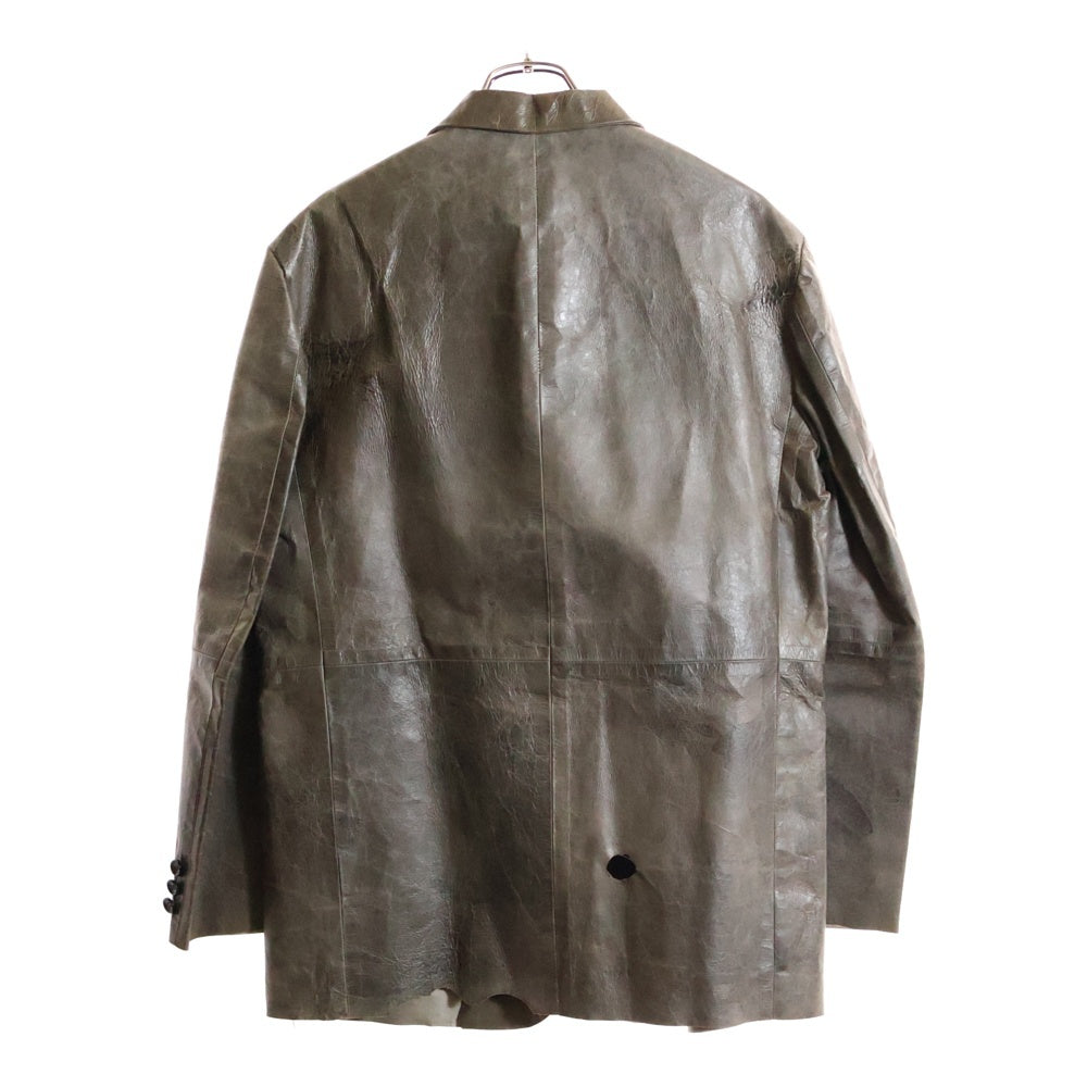 COMME des GARCONS(コムデギャルソン) 98AW 田中オム期 AD1998 ラムレザー 3B テーラードジャケット ブラウン IJ-04016M