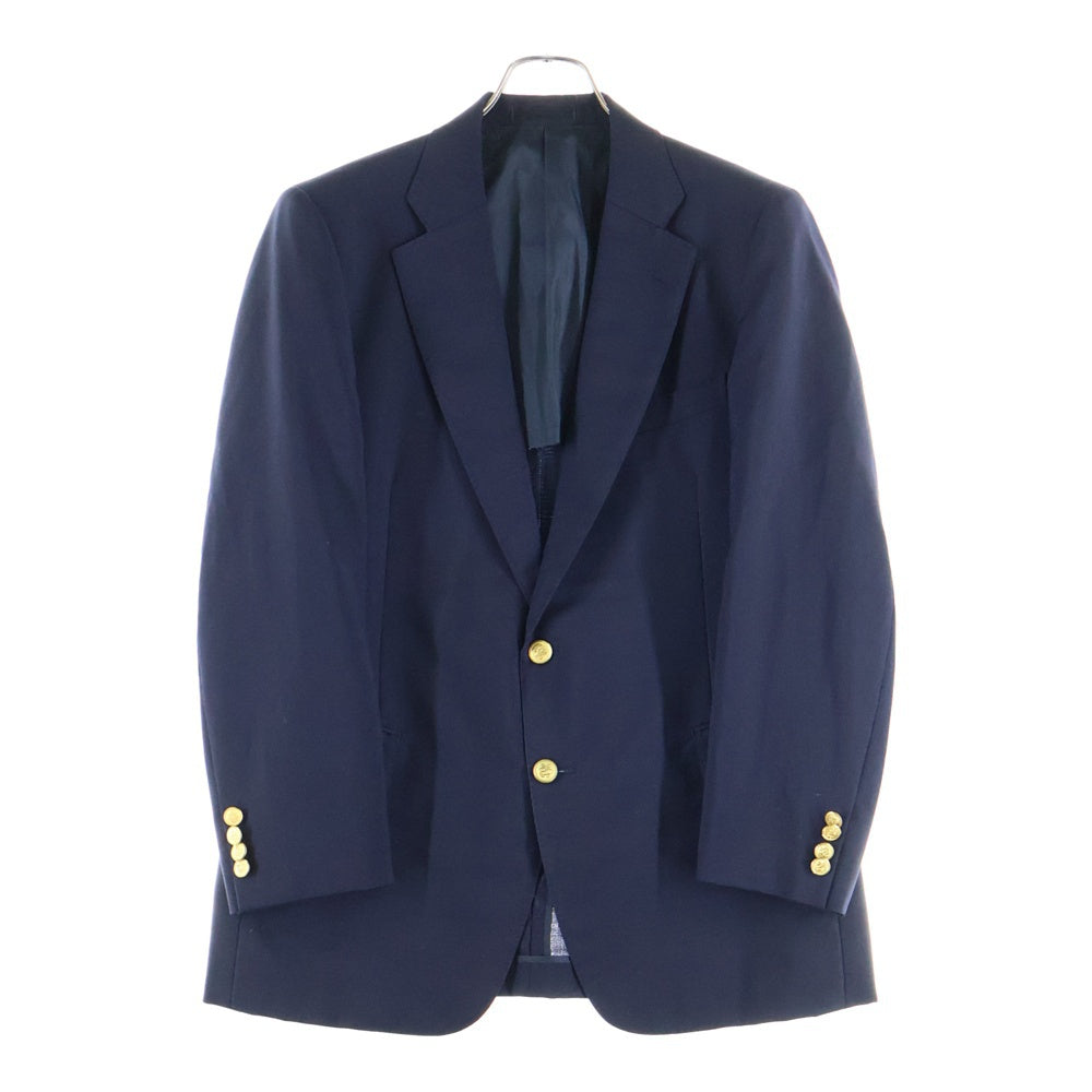 BURBERRY(バーバリー) ゴールドボタン ウール 2B テーラードジャケット ブレザー ネイビー