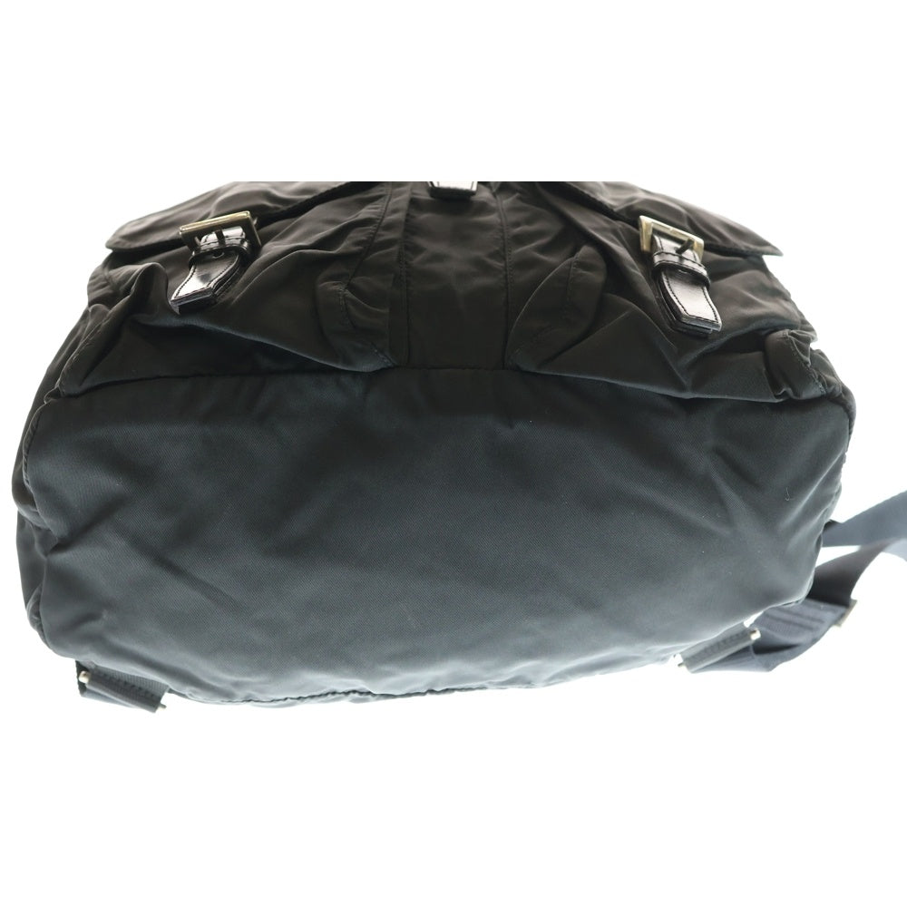 PRADA(プラダ) ナイロンリュックサック バックパック ショルダーバッグ ブラック テスート シルバー金具