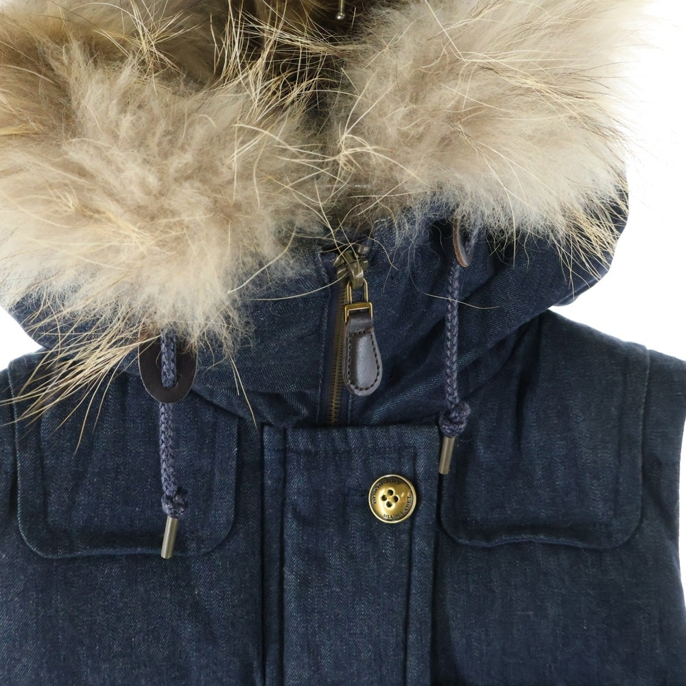 BURBERRY BLUE LABEL(バーバリーブルーレーベル) ファー フーデッド