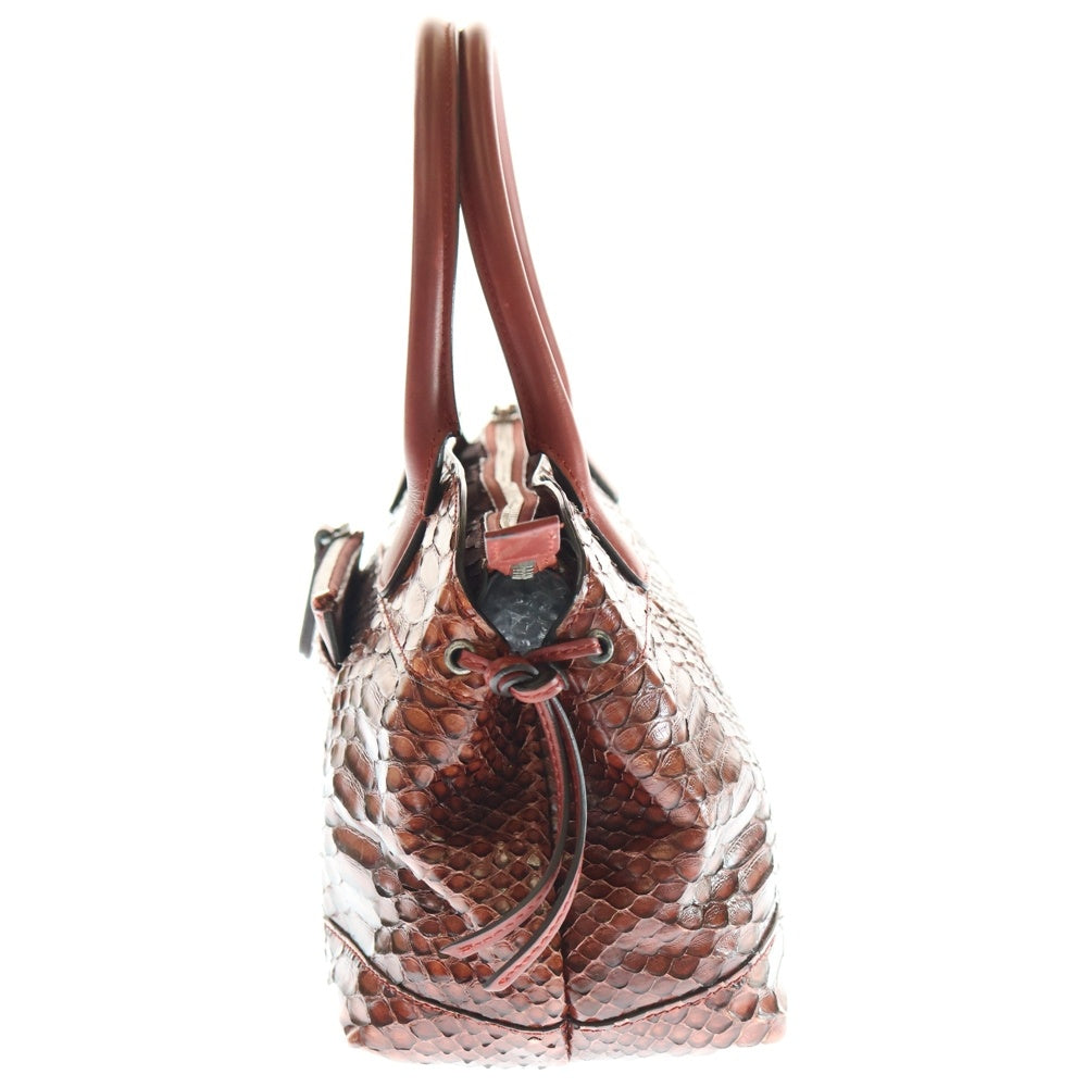 BRUNELLO CUCINELLI(ブルネロクチネリ) ハンドバッグ レッド パイソン