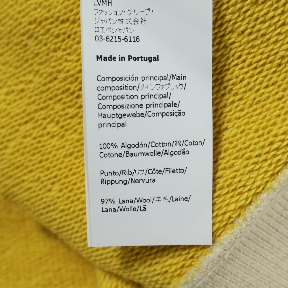 LOEWE(ロエベ) アナグラムロゴ刺繍 プルオーバースウェットパーカー フーディー イエロー S359341XA9