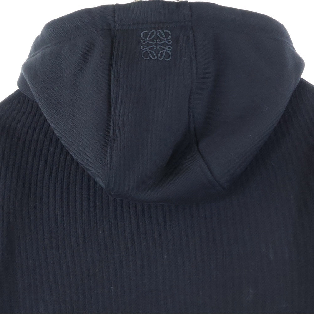 LOEWE(ロエベ) Relaxed fit hoodie ムーンプリント うさぎ ラビット刺繍 ドローコードチャーム プルオーバー スウェットパーカー フーディー ブラック S359Y25X52