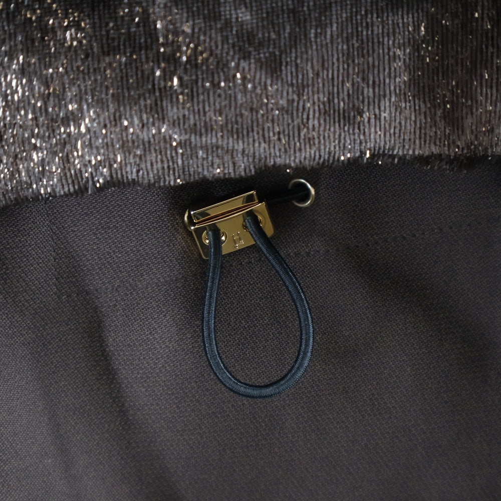 HERNO(ヘルノ) ベロア ベルベット スウェット切り替え フーデッド ジップアップ ダウン ロング ジャケット コート ブラウン レディース PI1005D-15019-9480