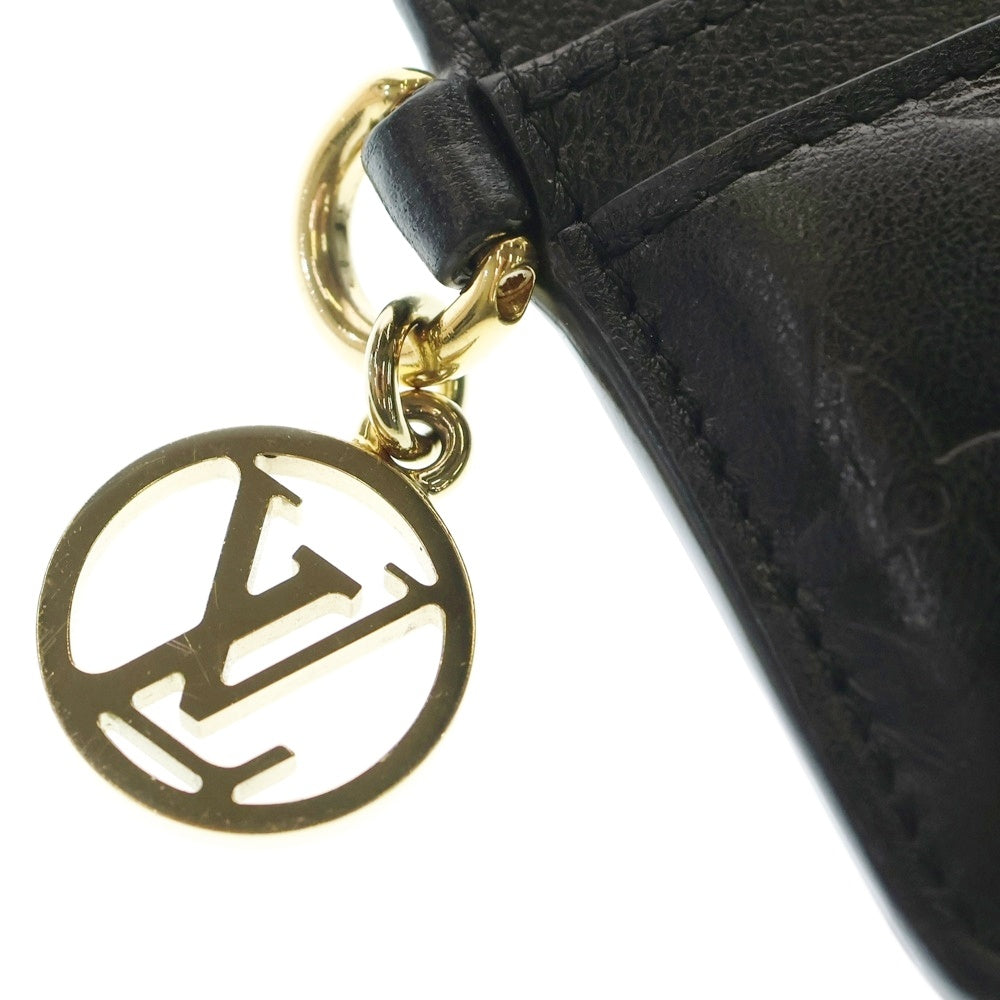 LOUIS VUITTON(ルイヴィトン) モノグラム ポルトカルト・クッサン カードケース フラグメントケース 小物入れ ブラック レザー M82748 ゴールド金具