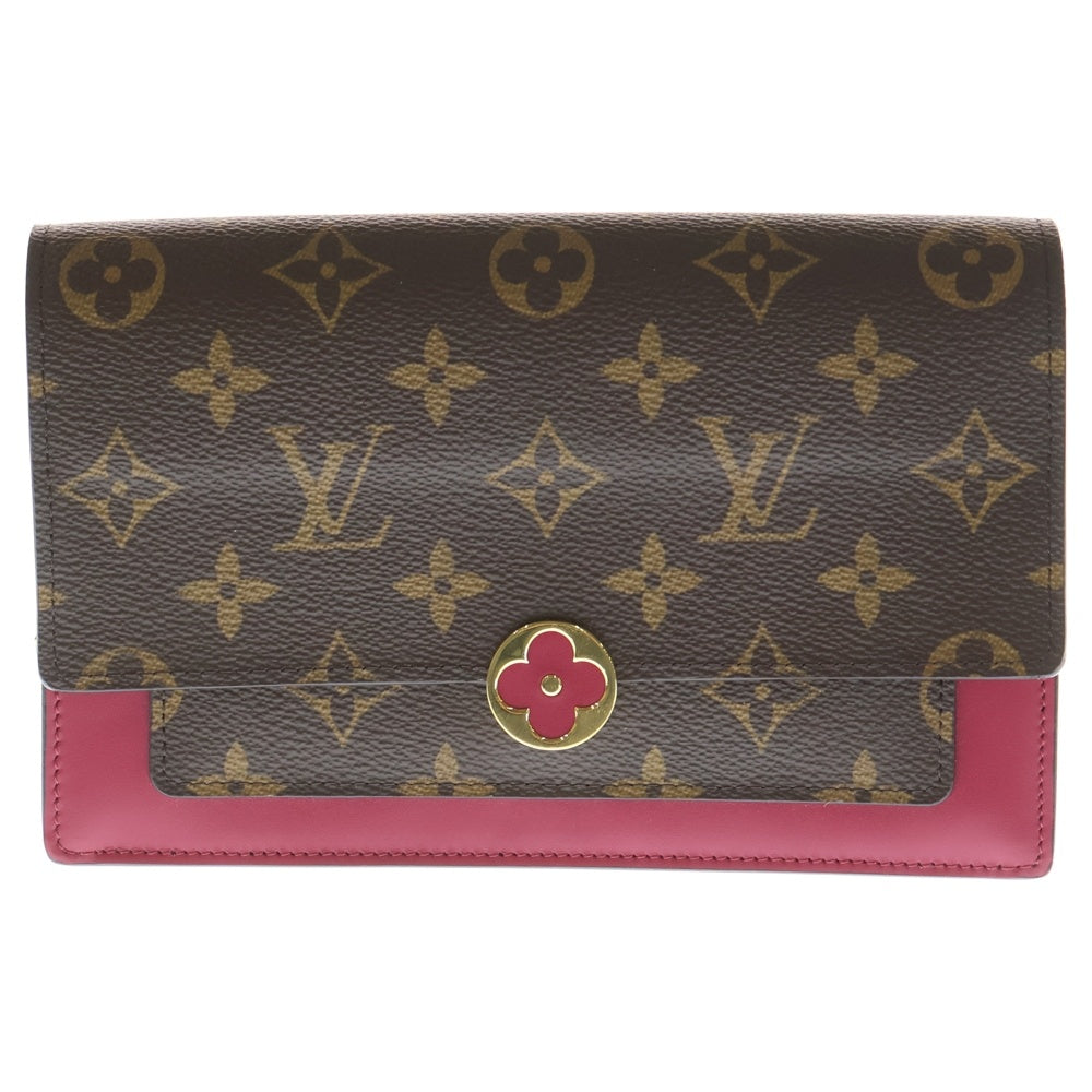 LOUIS VUITTON(ルイヴィトン) モノグラム ポルトフォイユ・フロール チェーン フューシャ チェーンショルダーバッグ M69578 ICタイプ ブラウン