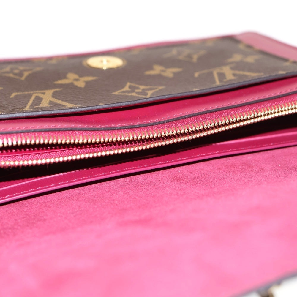 LOUIS VUITTON(ルイヴィトン) モノグラム ポルトフォイユ・フロール チェーン フューシャ チェーンショルダーバッグ M69578 ICタイプ ブラウン