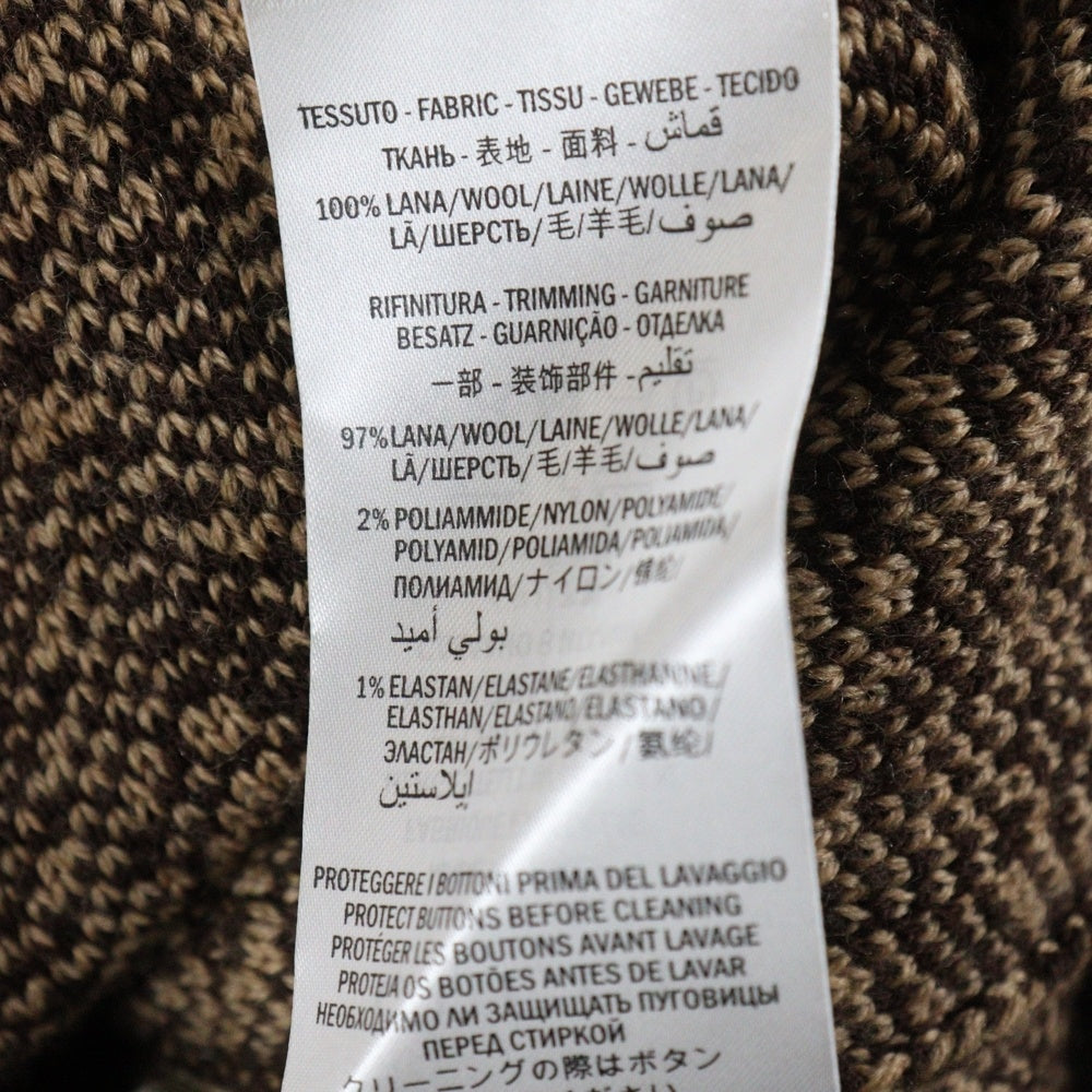 GUCCI(グッチ) GG RAMBUS GGランバス ウールニットカーディガン ブラウン/ベージュ 595511 XKA0Y