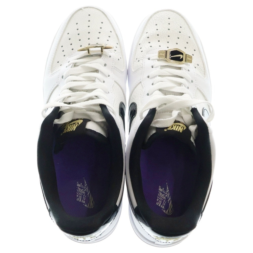 NIKE(ナイキ) AIR FORCE 1 '07 EMB WORLD CHAMP エアフォース 1 ワールドチャンプ ローカットスニーカー ホワイト/ブラック US9.5/27.5cm DR9866-100