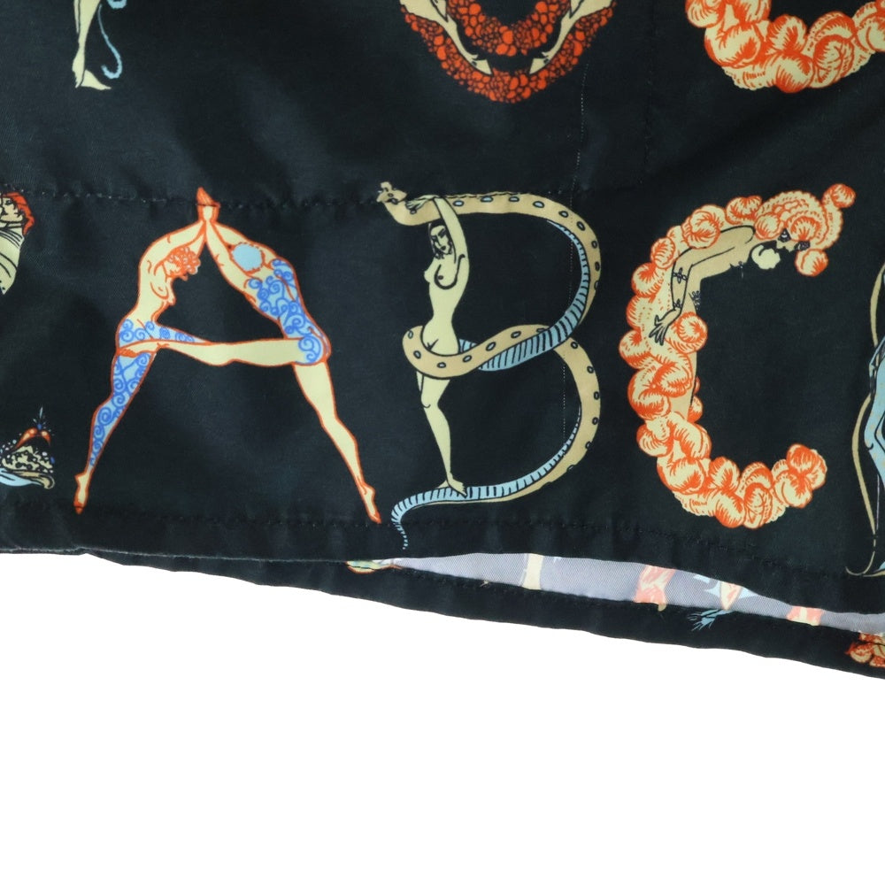 SUPREME(シュプリーム) 18SS Alphabet Water Short アルファベット 総柄プリント ウォーター ハーフ ショートパンツ ショーツ ブラック