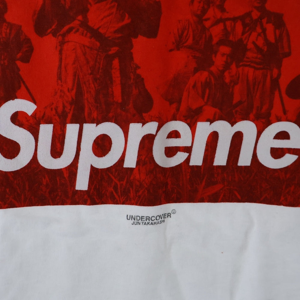 SUPREME(シュプリーム) 16AW ×UNDERCOVER Seven Samurai Tee アンダーカバー セブンサムライ ロゴプリント クルーネック 半袖Tシャツ カットソー ホワイト/レッド