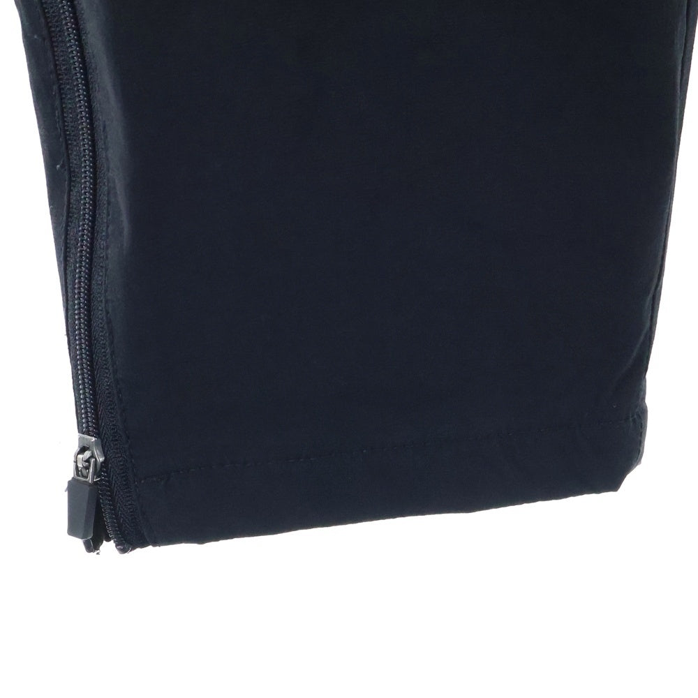 PHATRNK(ファットランク) ラバーワッペンロゴ ナイロン ドローストリング トラックパンツ ブラック