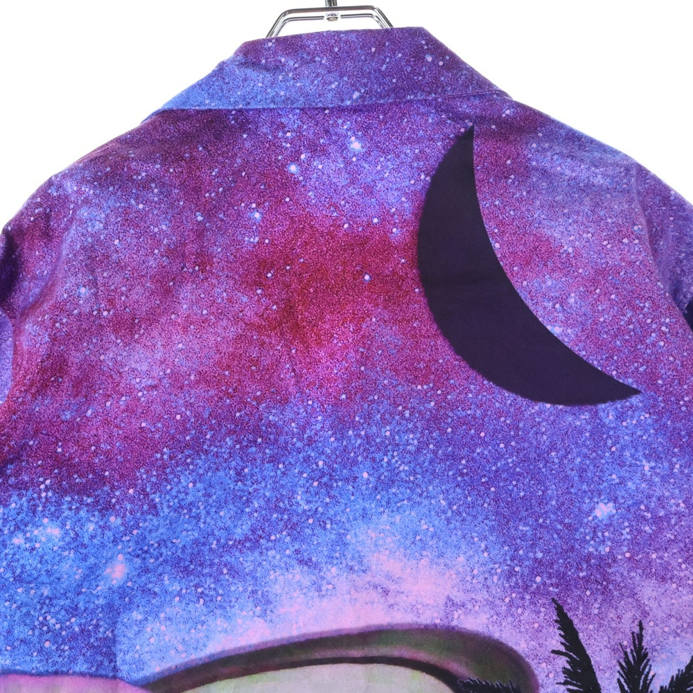 VALENTINO(ヴァレンティノ) Water Sky Print ウォータースカイ ギャラクシー総柄プリント オープンカラー 半袖シャツ パープル/ブルー XV3AAA9081C