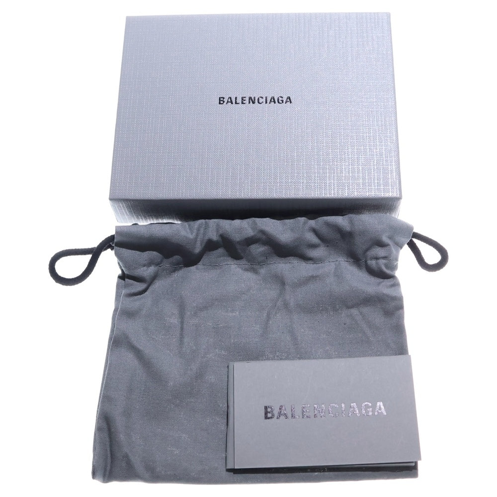 BALENCIAGA(バレンシアガ) フローラル フラワー コンパクトウォレット フラグメントケース カードケース ライトグリーン レザー 637130 シルバー金具